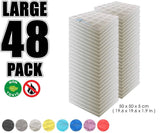 Arrowzoom Acoustic Hemisphere Grid Foam - White - KK1040 - Size: 48 Pieces - 50 X 50 X 5cm