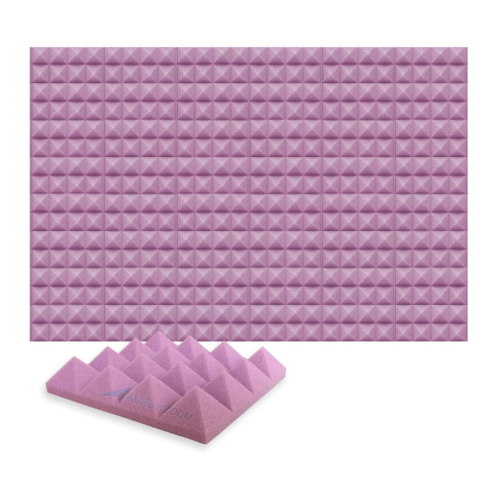 New 24 pcs Bundle Pyramid Tiles Acoustic Panels Sound Absorption Studio Soundproof Foam 8 Colors KK1034 Arrowzoom.
