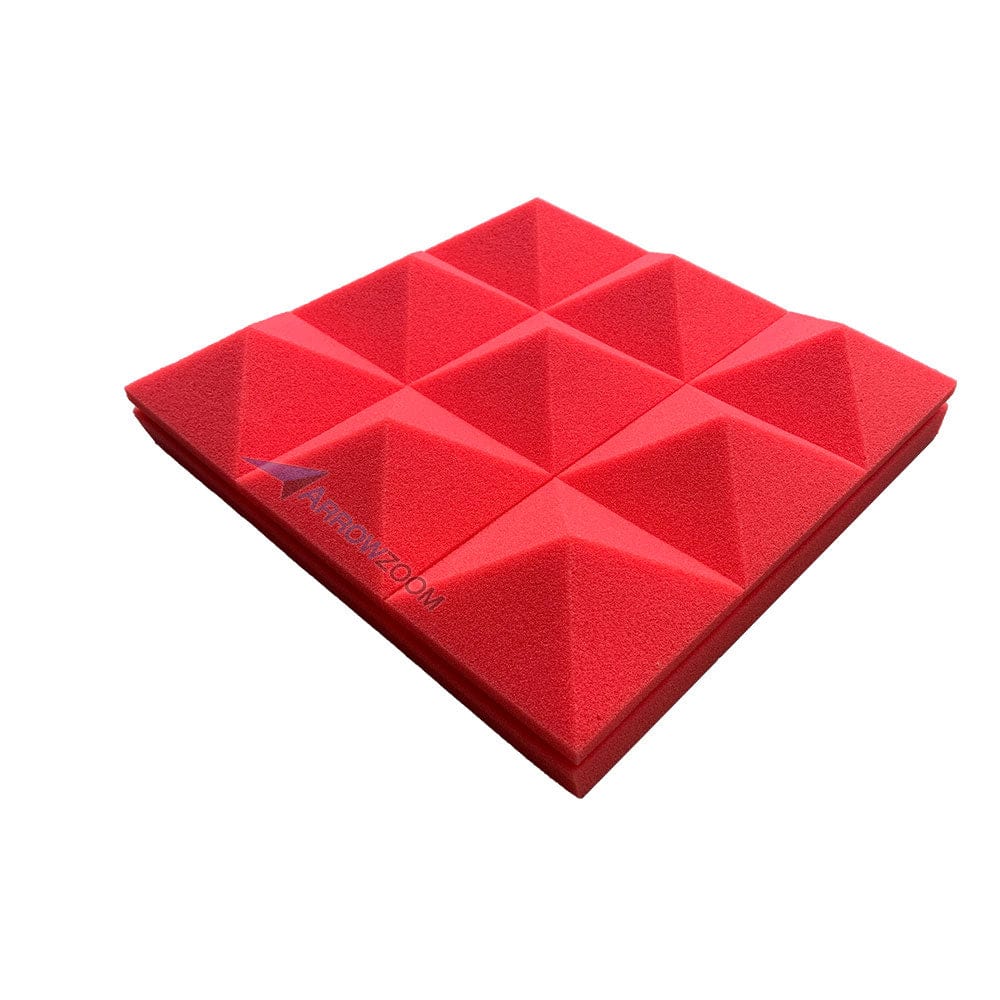 Arrowzoom™ PRO Series Soundproof Foam - Pyramid Plus - KK1194 Red / 1 piece