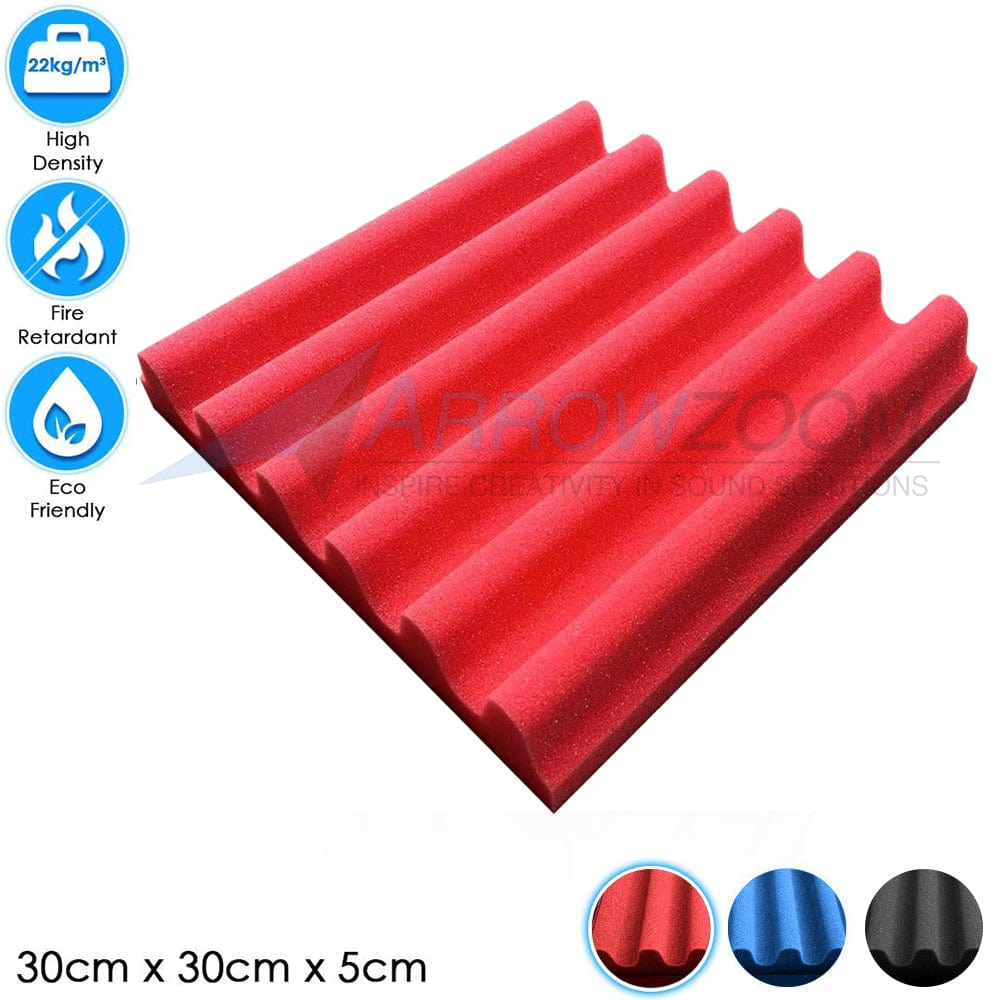 Arrowzoom™ PRO Series Soundproof Foam - Sea Wave Pro - KK1242 Red / 1 piece