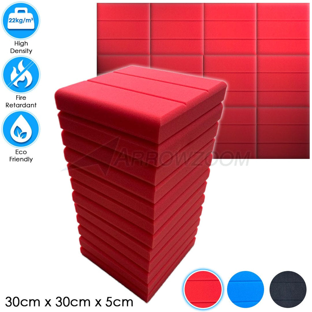 Arrowzoom™ PRO Series Soundproof Foam - Brick Pro - KK1197 Red / 12 pieces