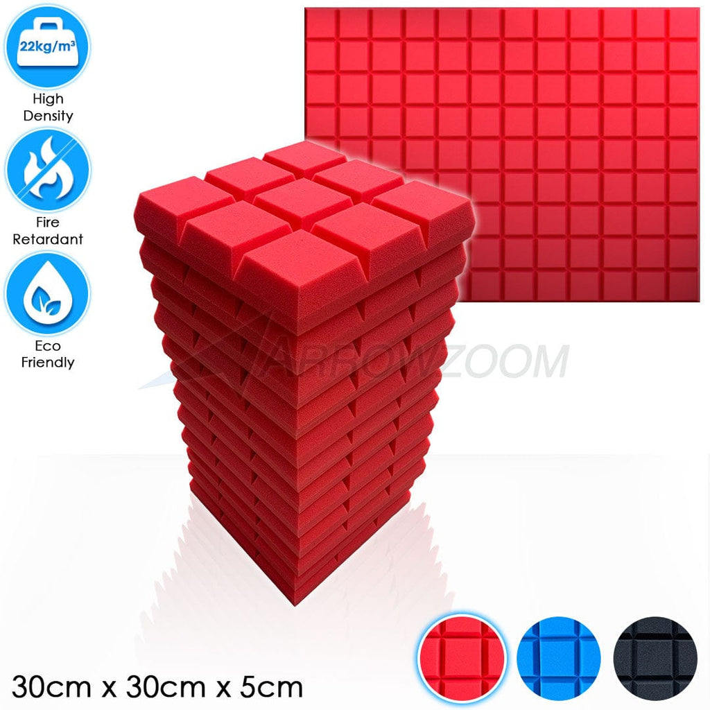 Arrowzoom™ PRO Series Soundproof Foam - Sudoku Pro - KK1195 Red / 12 pieces