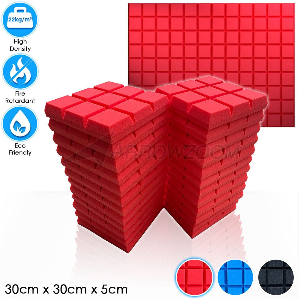Arrowzoom™ PRO Series Soundproof Foam - Sudoku Pro - KK1195 Red / 24 pieces