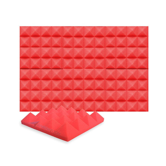 New 6 Pcs Bundle Pyramid Tiles Acoustic Panels Sound Absorption Studio Soundproof Foam 8 Colors KK1034 Arrowzoom.