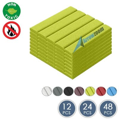 Arrowzoom Flat Wedge Series Acoustic Foam - Solid Colors - KK1035 Yellow / 12 / 25 X 25 X 2cm (9.8 X 9.8 X 0.8 in)