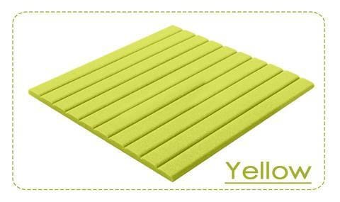 Arrowzoom Acoustic Flat Wedge Foam - Solid Colors - KK1035 Yellow / 12 PIECES - 50 X 50 X 2 CM
