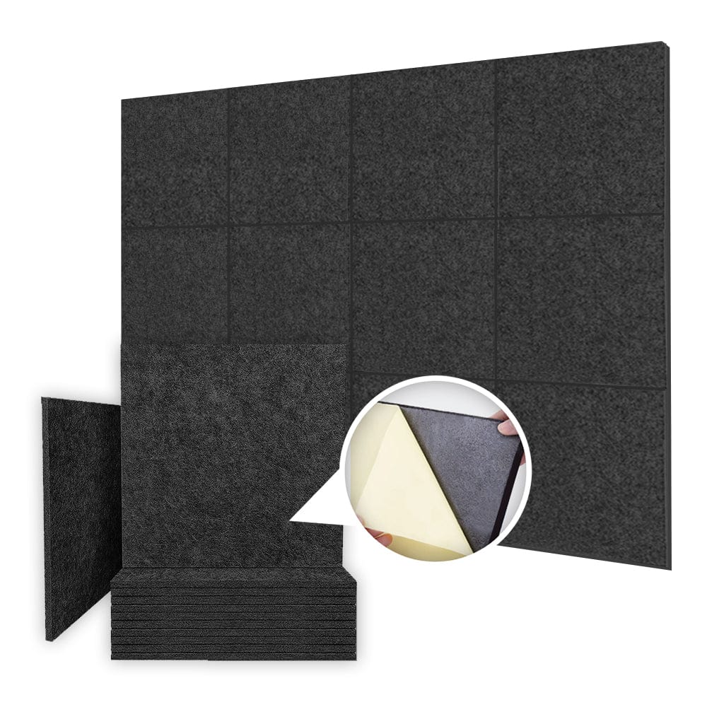 Arrowzoom Self Adhesive Sound Deadening Polyester Fabric Panel - Solid Colors - KK1261 12 / Black