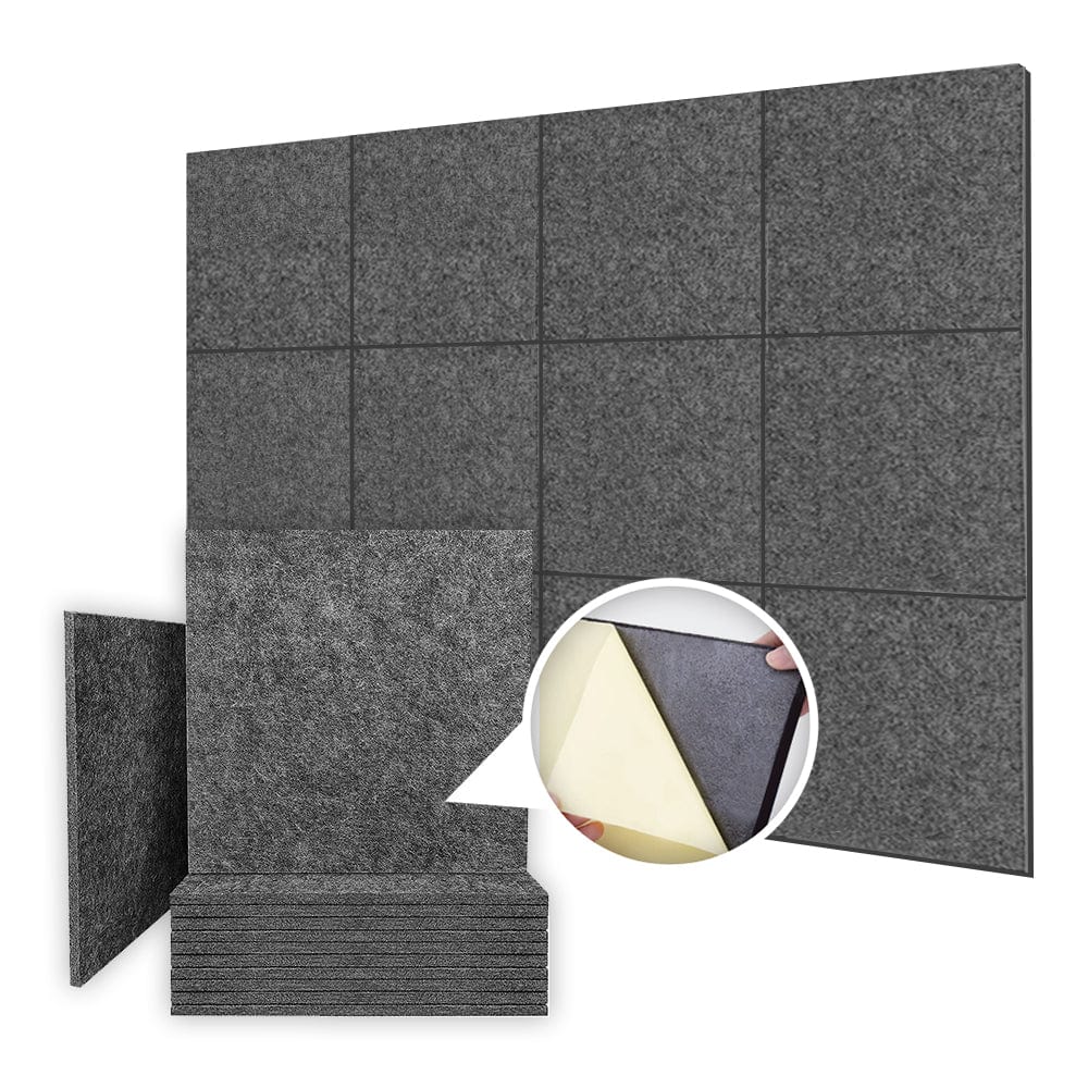 Arrowzoom Self Adhesive Sound Deadening Polyester Fabric Panel - Solid Colors - KK1261 12 / Dark Gray