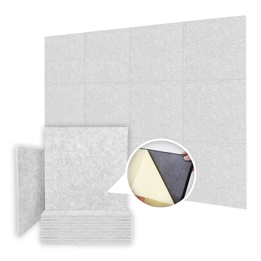 Arrowzoom Self Adhesive Sound Deadening Polyester Fabric Panel - Solid Colors - KK1261 12 / Pearl White