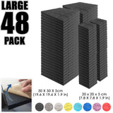 Arrowzoom Hemisphere Grid Adhesive Backed Series Acoustic Foam - Black - KK1056 - Size: 48 PIECES - 20 x 20 x 5 cm