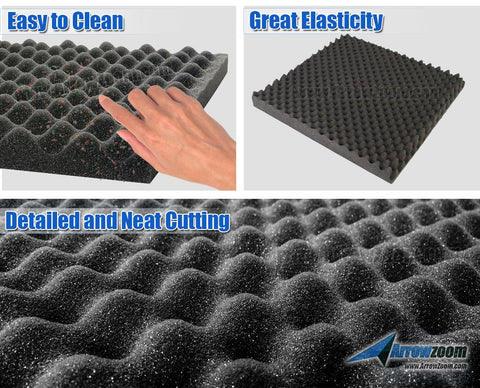 Arrowzoom Egg Crate Adhesive Backed Series Acoustic Foam - Solid Colors - KK1219