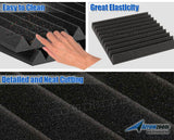 Arrowzoom Flat Bevel Adhesive Backed Tile Series Acoustic Foam - Solid Colors - KK1055