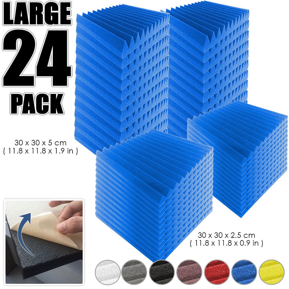 Arrowzoom Multi Wedge Adhesive Backed Tiles Series Acoustic Foam - Solid Colors - KK1220