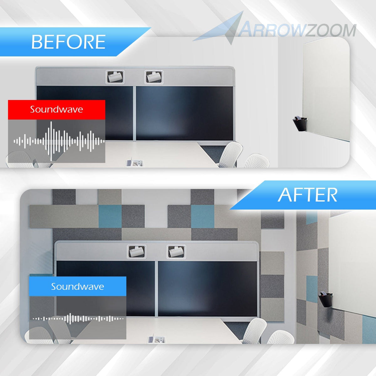 Arrowzoom Self Adhesive Sound Deadening Polyester Fabric Panel - Solid Colors - KK1261
