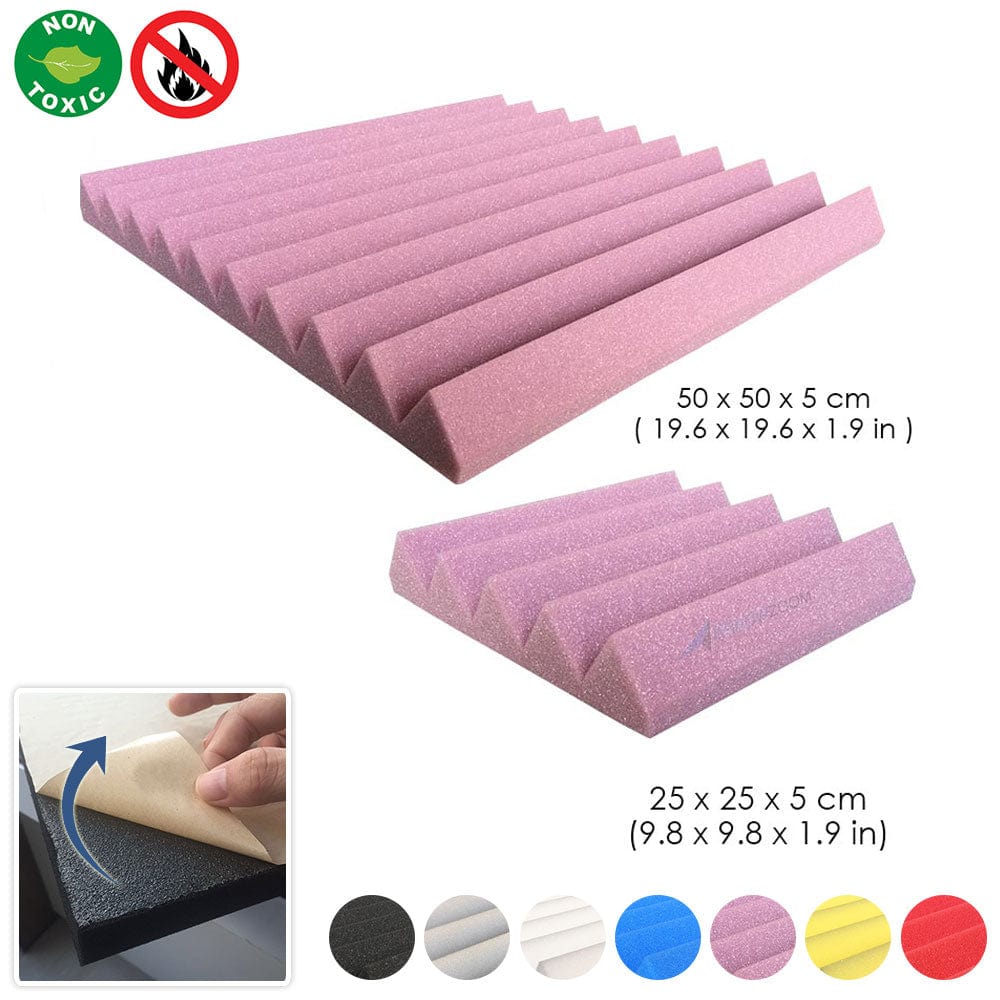 Arrowzoom Wedge Adhesive Backed Tiles Series Acoustic Foam - Solid Colors - KK1218