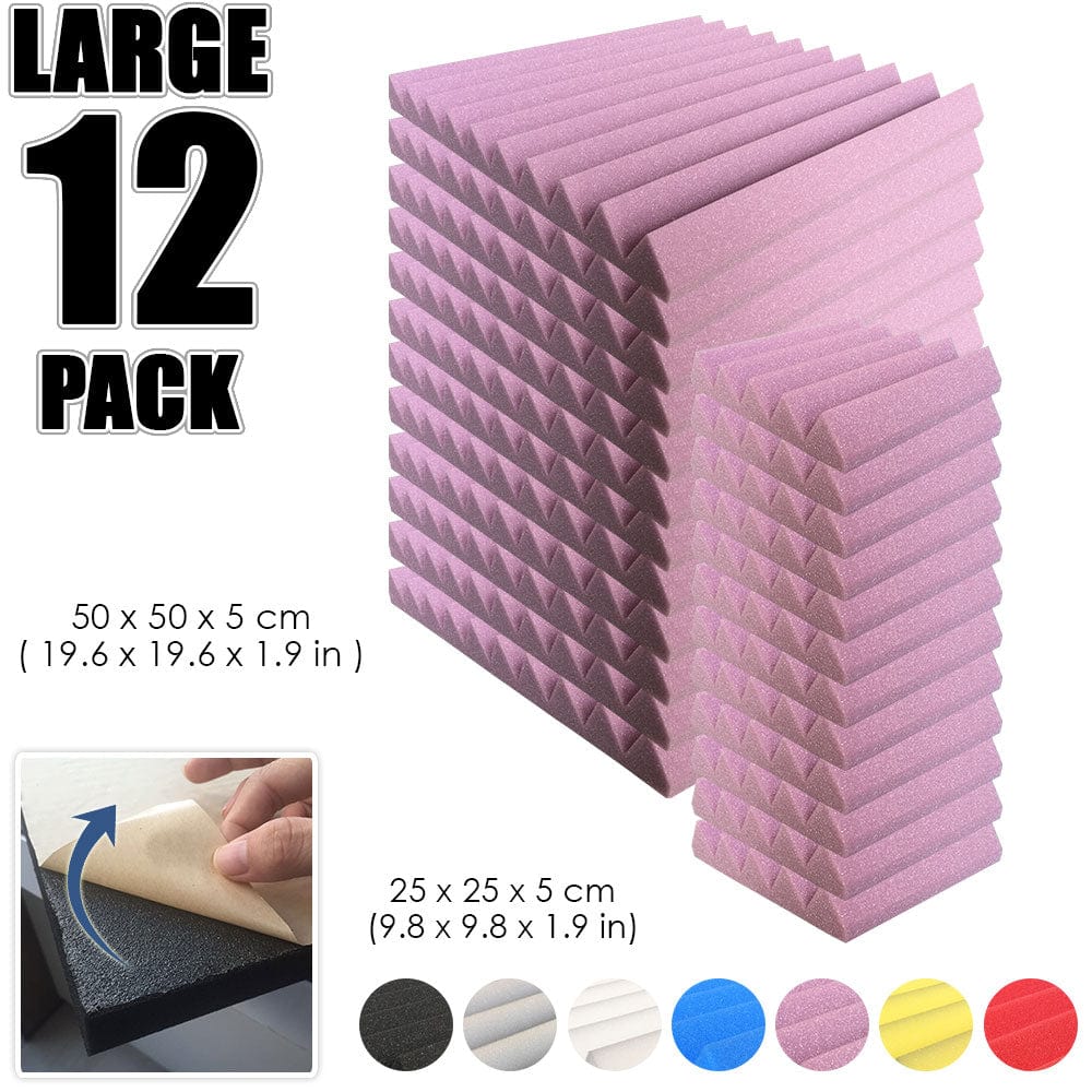 Arrowzoom Wedge Adhesive Backed Tiles Series Acoustic Foam - Solid Colors - KK1218
