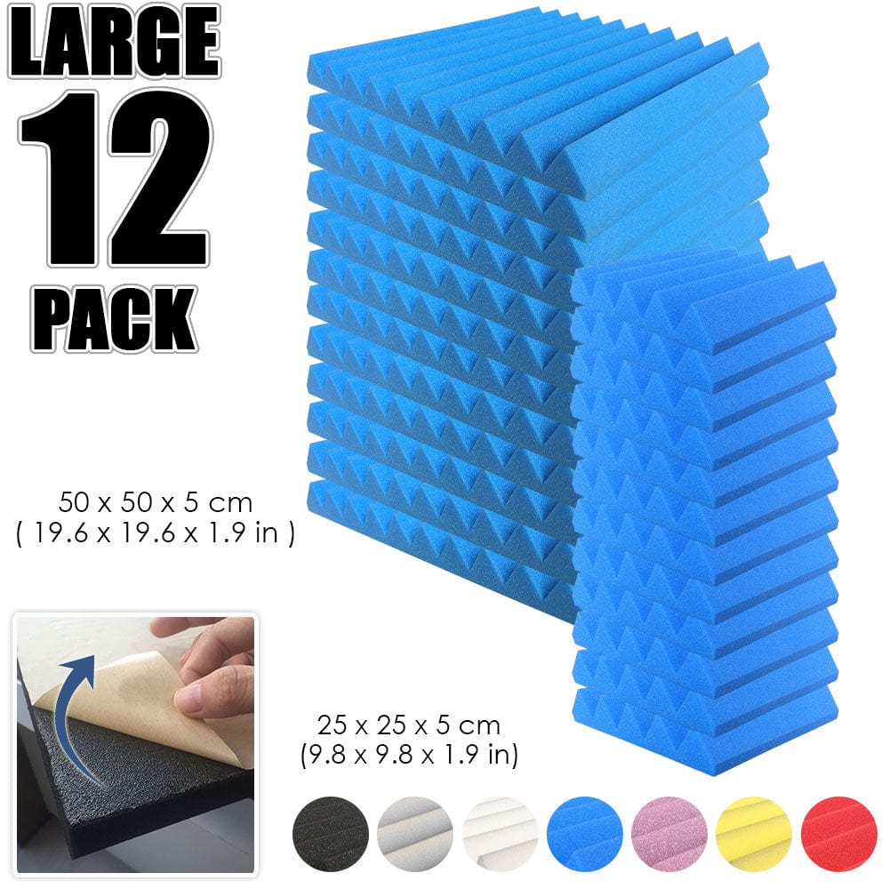 Arrowzoom Wedge Adhesive Backed Tiles Series Acoustic Foam - Solid Colors - KK1218
