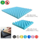 Arrowzoom Egg Crate Adhesive Backed Series Acoustic Foam - Solid Colors - KK1219 Baby Blue / 1 Piece 25 x 25 x 3cm /9.8 X 9.8 X 1.1 in