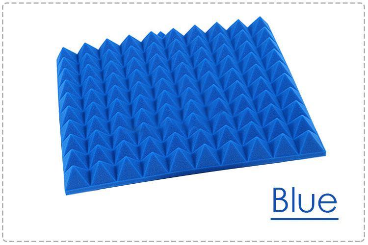 Arrowzoom Pyramid Adhesive Backed Tiles Series Acoustic Foam - Solid Colors - KK1053 Blue / 1 Piece - 50 x 50 x 5 cm / 20 x 20 x 2 in