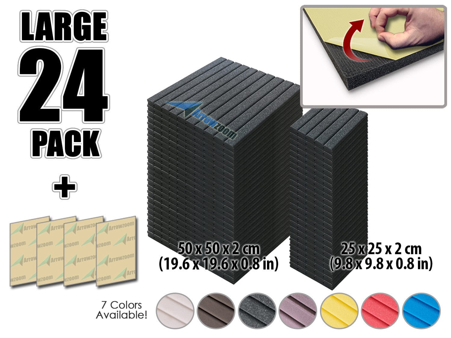 New 4 pcs Color Combination Wedge Tiles Acoustic Panels Sound Absorption  Studio Soundproof Foam KK1134