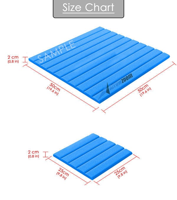 New 24 pcs Bundle Wedge Adhesive Backed Tiles Acoustic Panels Sound Absorption Studio Soundproof Foam 7 Colors KK1054 Arrowzoom.