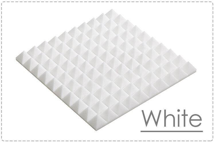 Arrowzoom Pyramid Adhesive Backed Tiles Series Acoustic Foam - White - KK1053 - Size: 1 Piece 25 x 25 x 5cm