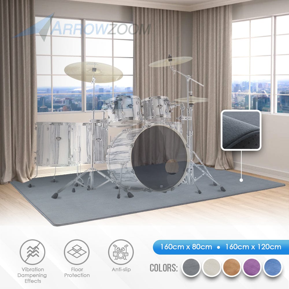 Drum Mat Mute Soundproof Shock-Absorbing Carpet Light Luxury Home Living  Room Piano Mat Shockproof Sound-Absorbing Floor Mat (Color : Style 5, Size  