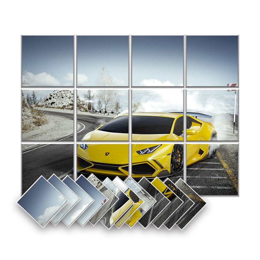 Arrowzoom Car Velcro Felt Art Wall Panels KK1227 Design C / 12 Pieces - 120 x 90 cm / 47.2 x 35.4 in