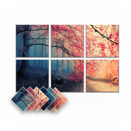 Arrowzoom Nature Velcro Felt Art Wall Panels KK1228 Design D / 6 Pieces -90 x 60 cm / 35.4 x 23.6 in