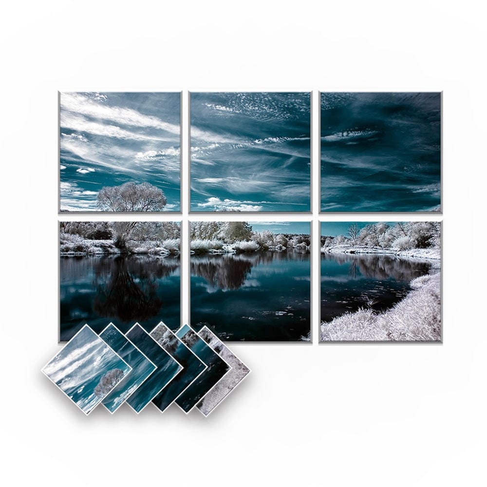 Arrowzoom Nature Velcro Felt Art Wall Panels KK1228 Design E / 6 Pieces -90 x 60 cm / 35.4 x 23.6 in