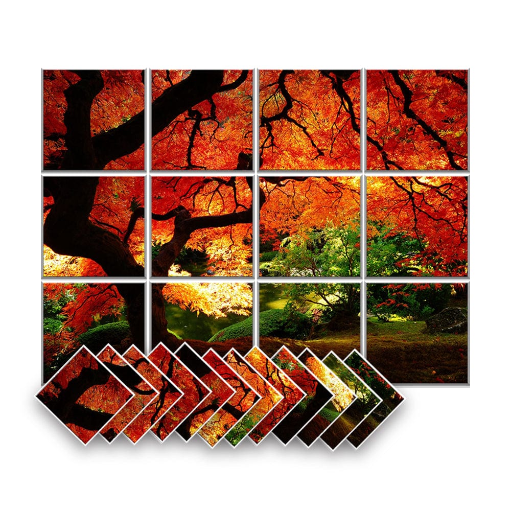 Arrowzoom Nature Velcro Felt Art Wall Panels KK1228 Design H / 12 Pieces-120 x 90 cm / 47.2 x 35.4 in