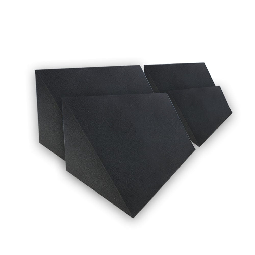 Arrowzoom Triangle Corner Bass Trap Series Solid Colors KK1161 4 Pieces - 60 x 30 x 25 cm /23.6 x 11.8 x 9.8 in / Black