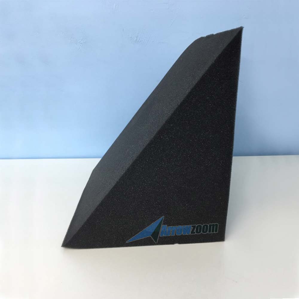 Arrowzoom 8 Pcs Triangle Corner Bass Trap Acoustic Foam for Room Audio Isolation and Studio Soundproofing 2 Sizes KK1161