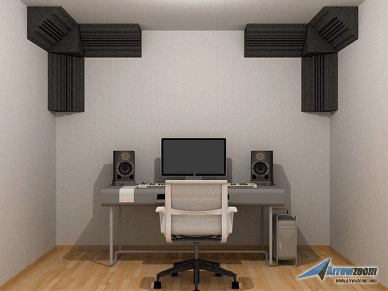 New 4 pcs Cube Corner Bass Trap Block Set Acoustic Panels Sound Absorption Studio Soundproof Foam 20 x 20 x 20 cm KK1135