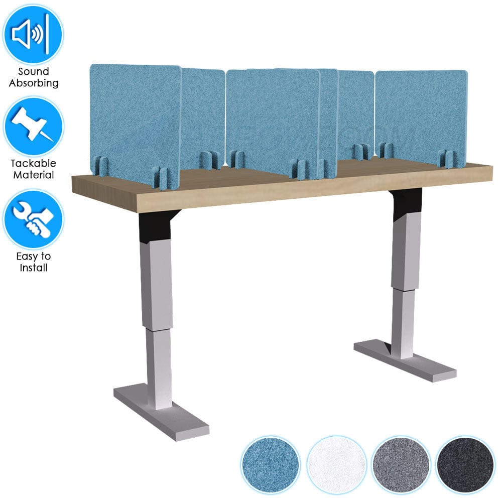 Arrowzoom Acoustic Privacy Desk Divider KK1206 Blue / 6 pieces