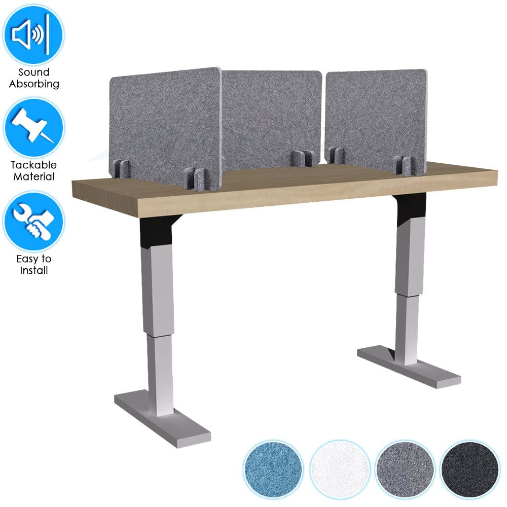 Arrowzoom Acoustic Privacy Desk Divider KK1206 Gray / 3 pieces