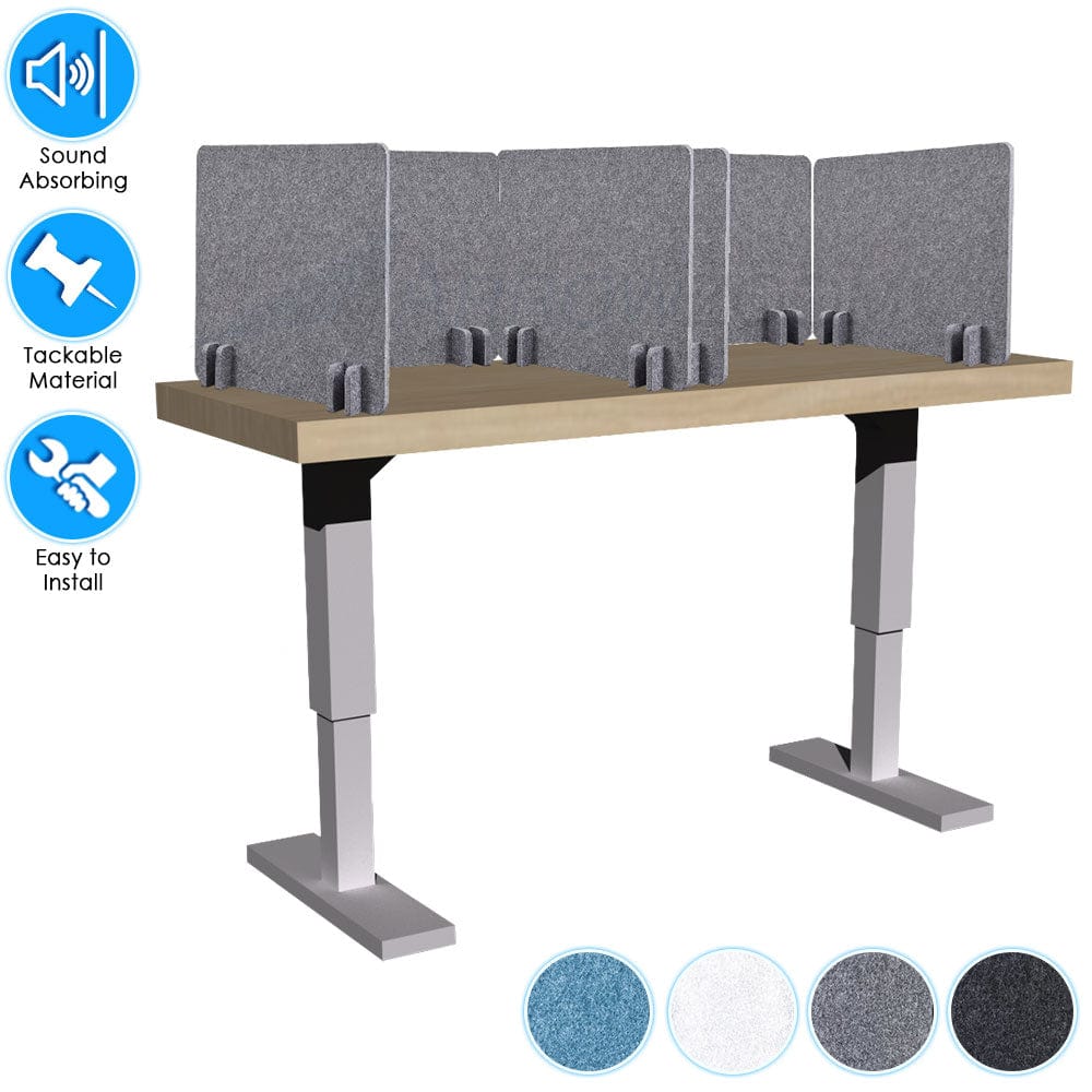 Arrowzoom Acoustic Privacy Desk Divider KK1206 Gray / 6 pieces