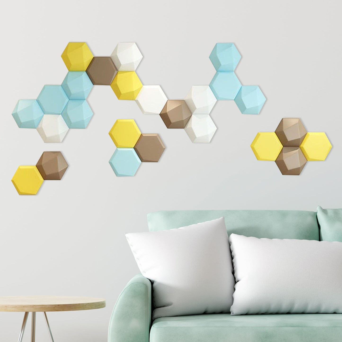 Arrowzoom Colony 3D Hexagon Adhesive Sound Absorbing Panels - KK1334