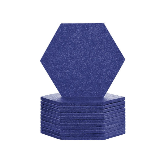 Arrowzoom Hexagon Felt Sound Absorbing Wall Panel - Solid Color - KK1224 Blue / 12 pieces - 17 x 20 x 1cm
