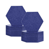 Arrowzoom Hexagon Felt Sound Absorbing Wall Panel - Solid Color - KK1224 Blue / 24 pieces - 17 x 20 x 1cm