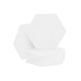 Arrowzoom Hexagon Felt Sound Absorbing Wall Panel - Solid Color - KK1224 White / 12 pieces - 26 x 30 x 1cm
