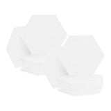 Arrowzoom Hexagon Felt Sound Absorbing Wall Panel - Solid Color - KK1224 White / 24 pieces - 26 x 30 x 1cm
