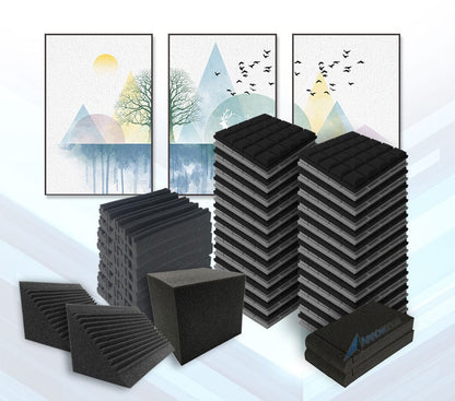 Arrowzoom Complete Package Music Room Kit - All in One Sound Absorption Panels - KK1183