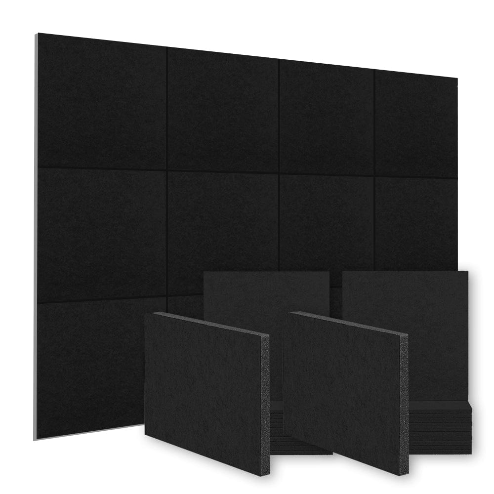 Arrowzoom™ Soundproofing Self Adhesive Panels Wall Kit PRO - KK1259 Black / 48
