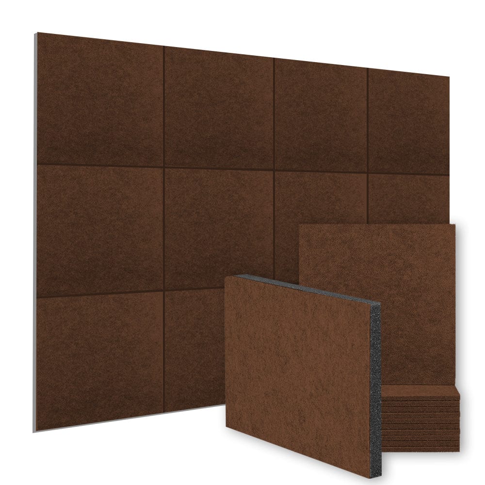 Arrowzoom™ Soundproofing Self Adhesive Panels Wall Kit PRO - KK1259 Brown / 24