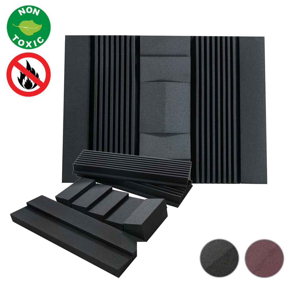 Arrowzoom Soundproof Panel - Wall Set Sound Absorption Kit 1 Pc - 2 Colors - KK1048 Black