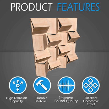 Arrowzoom™ Pro Acoustic Sound Diffuser - 3D Triangular - KK1203